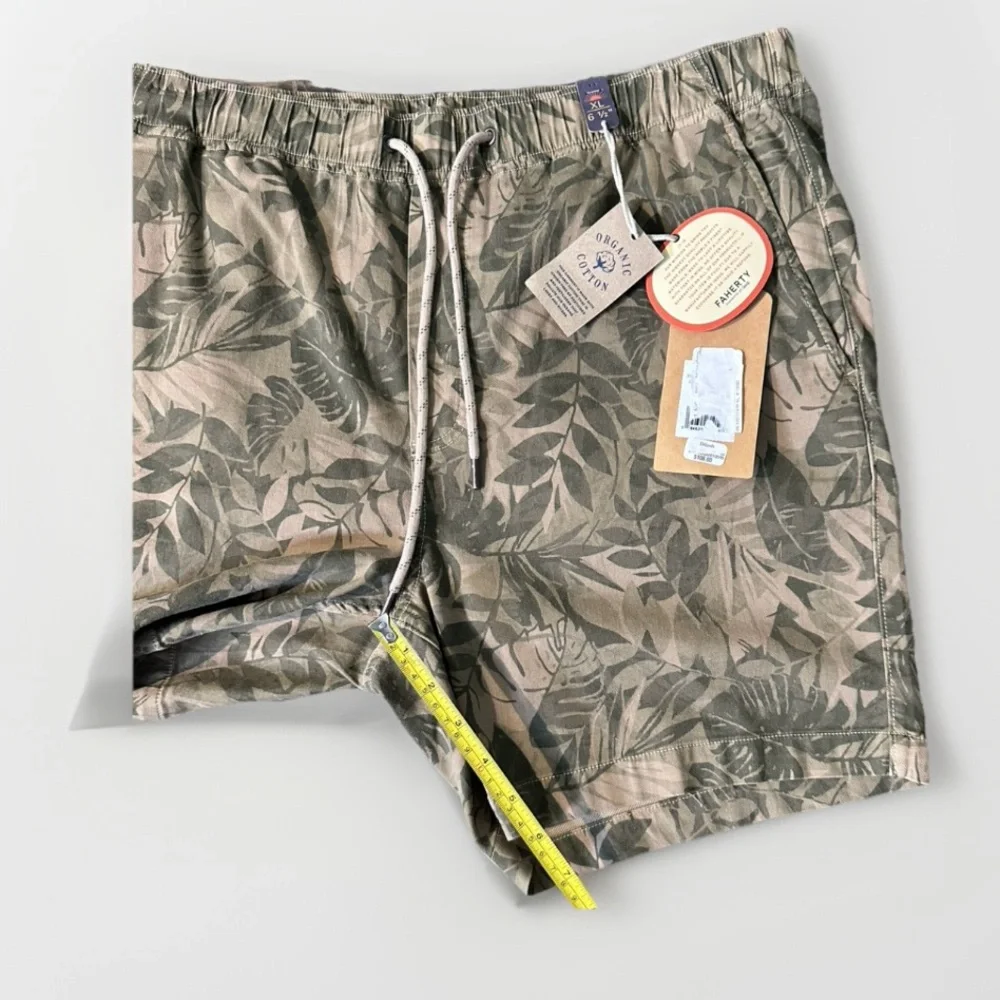 FAHERTY Men Shorts Essential Drawstring Olive Jungle Green‎ XL x 6